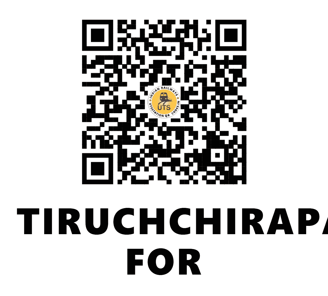 UTS QR Code for TIRUCHCHIRAPALLI FOR - TP - SR (TAMIL NADU)